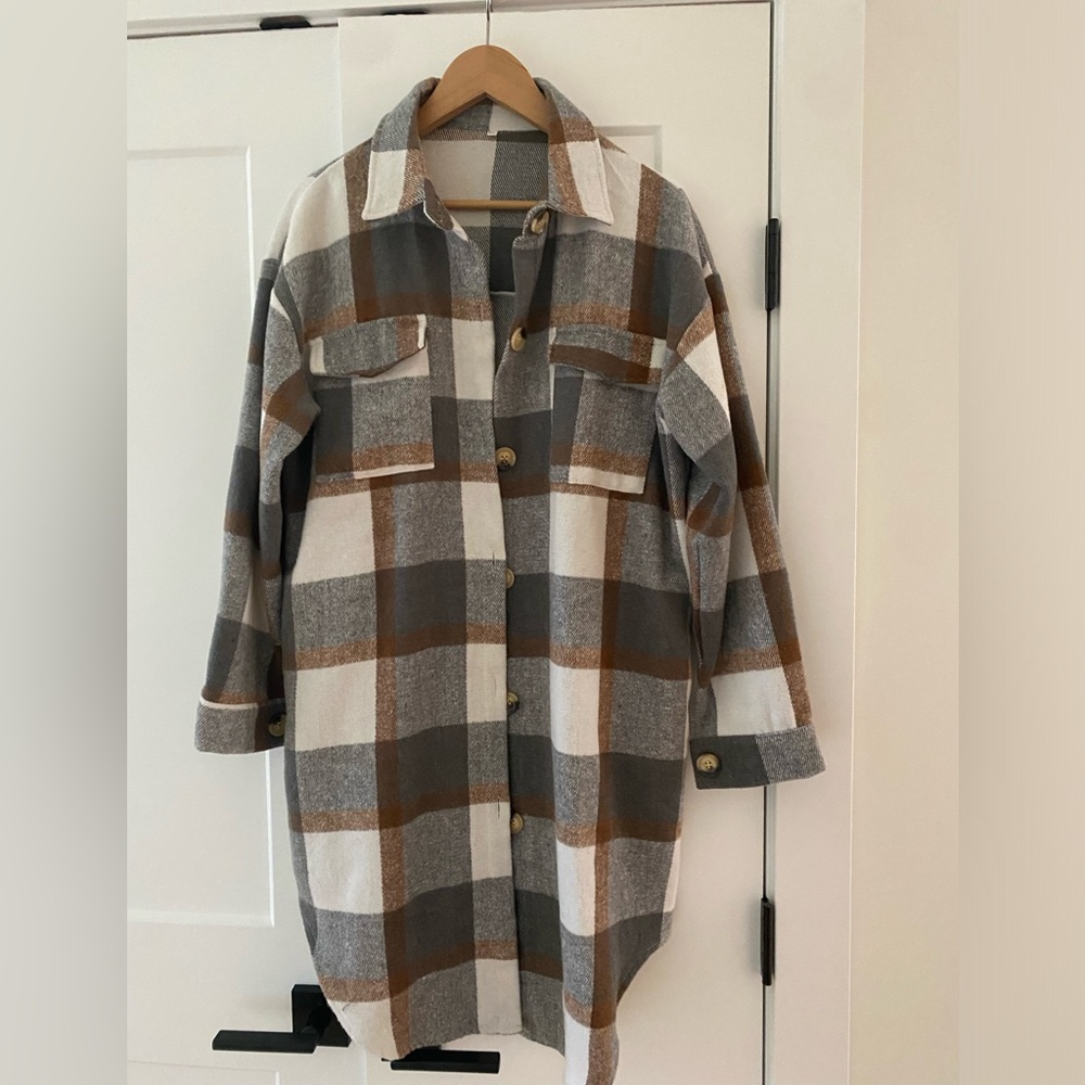 Plaid Shacket Xl